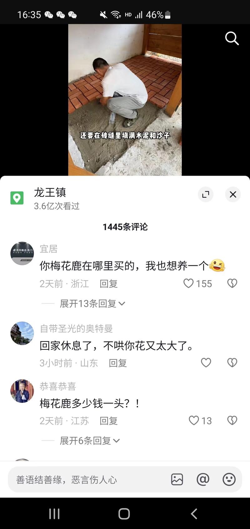 刷抖音刷到养梅花鹿的下面也有人..情报-搞钱线报📢论坛-网创交流-优创圈
